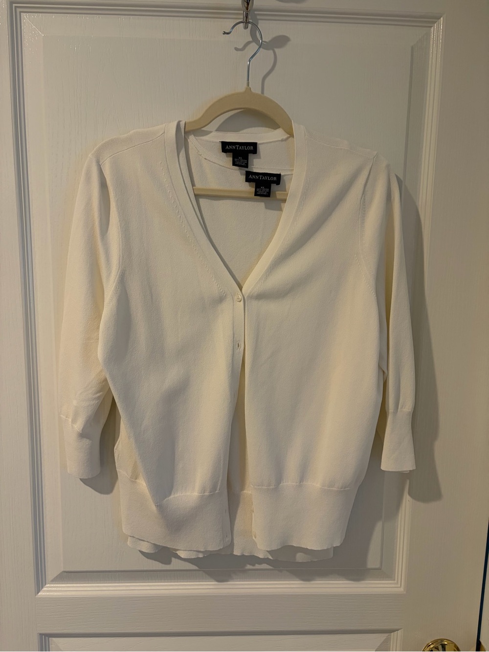 Ann Taylor White Tank and matching cardigan twin set